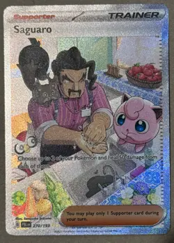 SAGUARO 270 FULL ART TRAINER SPECIAL ILLUSTRATION RARE POKEMON PALDEA EVOLVED - Image 1