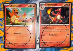 🌀 BIG SWIRL & HOLO BLEED 🌀Charmander & Charmeleon Promo Set Pokemon TCG - NM - Image 1