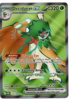 Decidueye EX 100/088 Perfect Order Full Art Pokemon TCG NM - Image 1