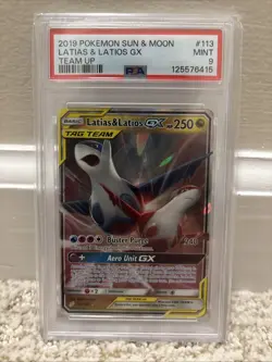 Latias & Latios GX 113/181 2019 Pokemon Sun And Moon Team Up PSA 9 - Image 1