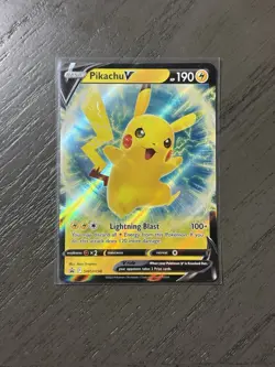 Pikachu V SWSH198 Holo Promo Sword & Shield Promo NM TCG Pokemon - Image 1