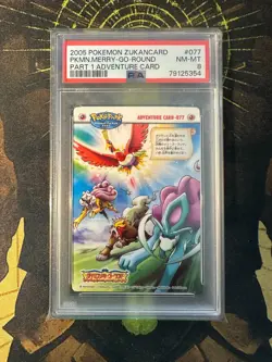 Pokemon Japanese Pokemon Merry Go Round 077 Zukancard PSA 8 - Image 1
