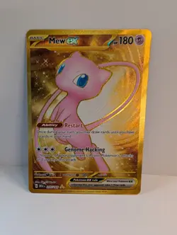 Mew ex METAL Gold Secret Rare S&V 151 UPC Pokemon Card 205/165 ~NM - Image 1