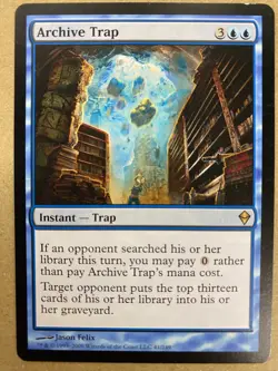 MTG 1x Archive Trap # 41 Zendikar Modern Magic the Gathering Card x1 LP - Image 1