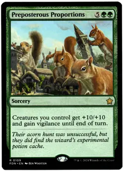 Preposterous Proportions #0109 (FDN) Foundations Rare MTG - Image 1