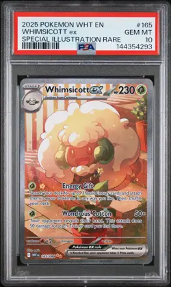 Pokemon TCG Whimsicott EX PSA 10 GEM MINT 165/086 English White Flare SIR Graded - Image 1