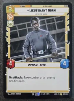 Star Wars Unlimited Lieutenant Gorn - LAW 221/264 RARE Card - Lawless Time - Image 1