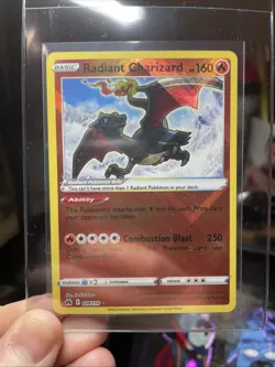 Pokemon TCG Radiant Charizard 020/159 Holo Radiant Card 105/159 Nintendo Mint - Image 1