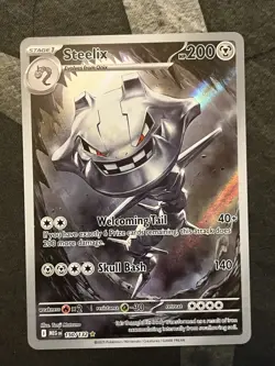 Steelix 150/132 ME01 Mega Evolution Illustration Rare Pokemon TCG Card NM - Image 1