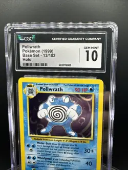 Pokemon TCG Base Set Poliwrath 13/102 Holo Mint CGC 10 GEM MINT Pokemon Card - Image 2