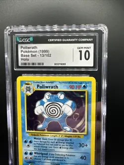 Pokemon TCG Base Set Poliwrath 13/102 Holo Mint CGC 10 GEM MINT Pokemon Card - Image 3
