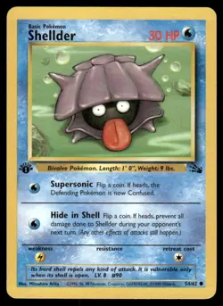 Pokemon Cards Shellder 54/62 1ST EDITION Fossil WOTC Common NM - Image 1
