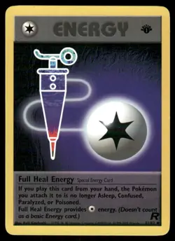 Pokemon Cards Full Heal Energy 81/82 1ST EDITION Team Rocket Uncommon LP - Image 1
