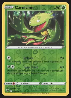 SWSH03: Darkness Ablaze Carnivine #005/189 Reverse Holo Pokemon Card - Image 1