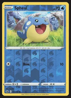 SWSH06: Chilling Reign Spheal #037/198 Reverse Holo Pokemon Card - Image 1
