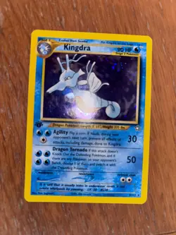 Kingdra Neo Genesis 1st Edition Holo Pokemon Card 8/111 EXCELLENT - Image 1