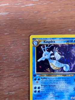 Kingdra Neo Genesis 1st Edition Holo Pokemon Card 8/111 EXCELLENT - Image 4
