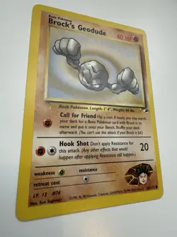 Brock's Geodude (66) 066/132 Gym Heroes Common English Pokemon Card - Near Mint - Image 2
