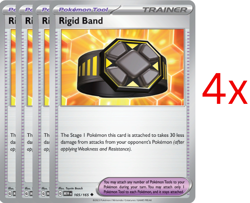 4x Rigid Band Playset 165/165 - Pokemon TCG 151 - NM - Image 1