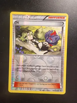 Pokemon TCG N Trainer Supporter 105/124 Reverse Holo Fates Collide LP - Image 1