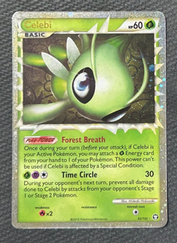 Pokemon Celebi Prime HGSS Triumphant 92/102 Holo - LP - Image 4