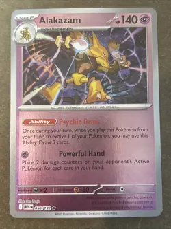 Alakazam 056/132 - Me01: Mega Evolution Reverse Holo Pokemon TCG NM - Image 1