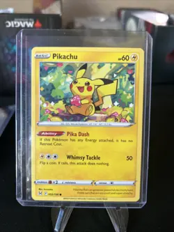 Pikachu 052/196 NM Non Holo Foil Adorable Heart Art Lost Origin Pokemon / New - Image 1