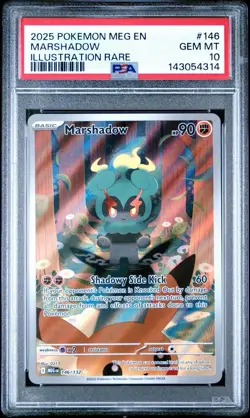 Pokemon TCG Marshadow Illustration Rare Mega Evolution 146/132 PSA 10 - Image 1