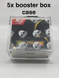 5x Pokemon TCG Booster Box Premium Acrylic Display Case magnetic lid UV+ Protect - Image 1