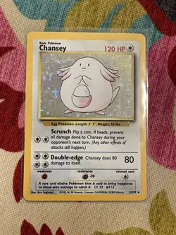 Pokemon TCG Chansey 3/102 Holo Rare - Base Set Unlimited - 1999 WOTC Vintage - Image 5