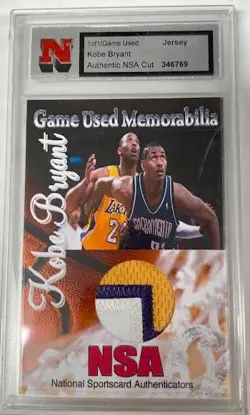 Kobe Bryant Game Used Jersey #24 2010 National Sports Authenticator Card 1 of 1 - Image 1