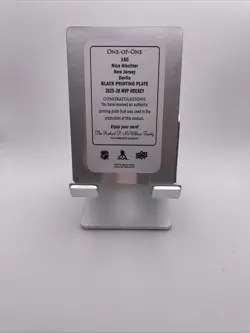 Nico Hischier 1/1 Printing Plate 2025-26 Upper Deck MVP #150 Devils - Image 2