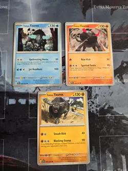 Paldean Tauros Card Lot Surging Sparks 018, 039, 101 Pokemon NM - Image 1