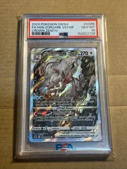 Pokemon TCG Hisuian Zoroark VSTAR Holo Card GG56/GG70 PSA 10 - Image 1
