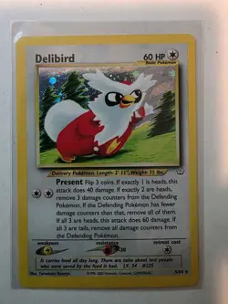Pokemon TCG Delibird 5/64 Neo Revelation Holo Rare Card - Image 1