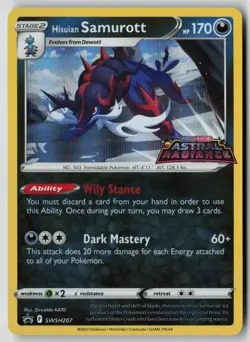 Pokemon TCG SWSH: Sword & Shield Promo Cards #SWSH207 Hisuian Samurott - Image 1