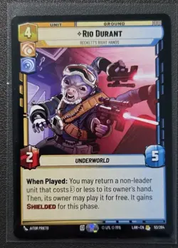 Star Wars Unlimited Rio Durant - LAW 93/264 RARE Card - Lawless Time - Image 1