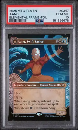 Aang, Swift Savior (Showcase) Rare Foil - #347 The Last Airbender MTG PSA 10 - Image 1
