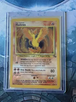 Pokemon TCG Moltres Fossil 12 Holo 1999-2000 Wizards Base Set Copyright Holo - Image 3