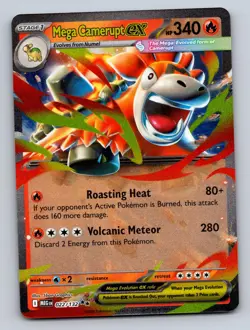 MEGA CAMERUPT EX 022/132 DOUBLE RARE MEGA EVOLUTION POKEMON NM - Image 1