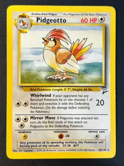 Pidgeotto 28/130 Rare Base Set 2 - Pokemon Card WOTC - LP - Image 1