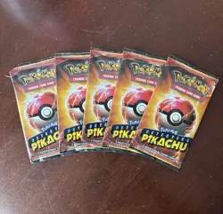 Pokemon TCG Detective Pikachu 2 Card Booster Pack Sealed Lot X5 Sun & Moon Promo - Image 1