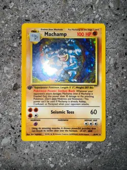 Pokemon TCG Cards 1st Edition Machamp 8/102 Base Set Holo Rare LP - Image 3
