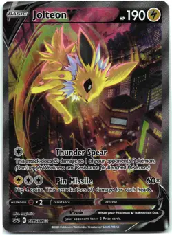 Jolteon V Promo SWSH: Sword & Shield Promo Cards SWSD Lightning Holofoil SWSH183 - Image 1