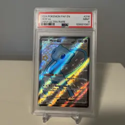 2024 Pokemon TCG Paldean Fates Mew EX Shiny Ultra Rare Card #216 PSA 9 Mint - Image 1