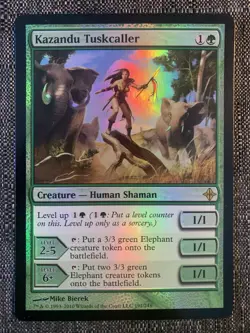 MTG Kazandu Tuskcaller - NM Foil - Rise of the Eldrazi - Image 1