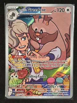 Pokemon - Arven's Greedent 295/182 - Destined Rivals Illustration Rare - NM - Image 1