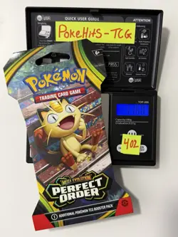 (VERY HEAVY)🔥 31.60g Pokemon Perfect Order Sleeved Booster Pack Factory Sealed✅ - Image 1