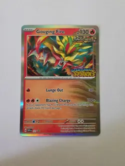 Pokemon TCG Gouging Fire SVP151 Black Star Promo Surging Sparks Pre Release - Image 1