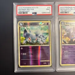 PSA 9 MINT Nidoqueen Reverse Holo 2010 Pokemon HG & SS Triumphant #28 - Image 2